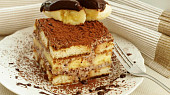 Banánové  ( pseudo ) tiramisu s krémem stracciatella