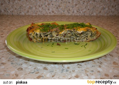 Lasagne s nivou, zelím a špenátem