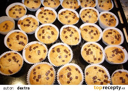 Recept na rychlé muffiny s kousky čokolády