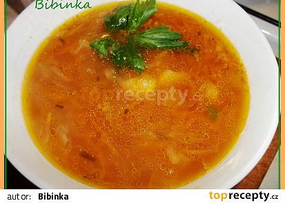 Celerovo-mrkvová polévka se šťouchanými bramborami