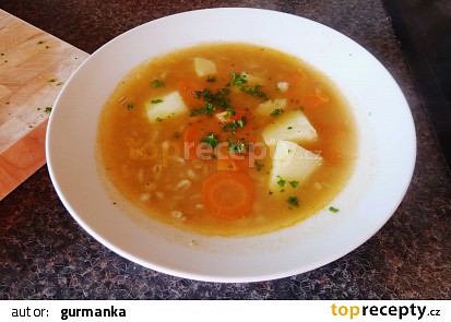 Hrstková polévka se zeleninou
