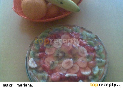 Lehký koláč s tvarohem ovocem