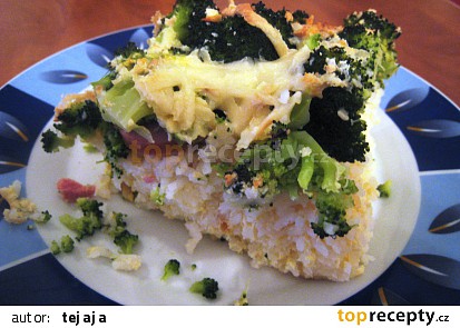 Zapečená rýže s brokolicí
