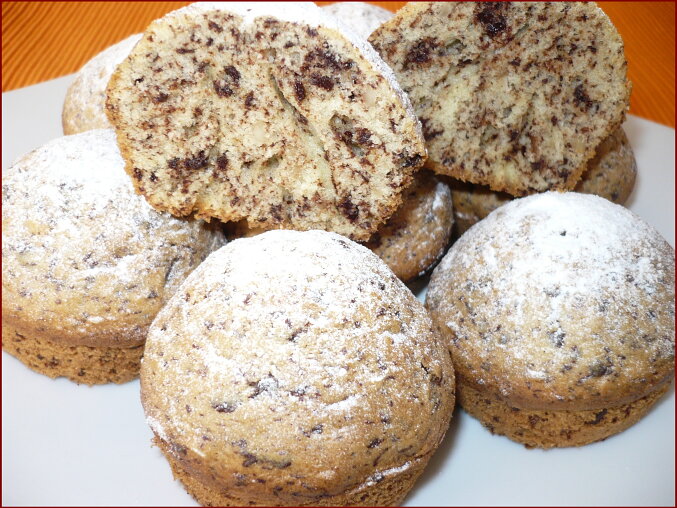 Čokoládové muffiny s burskými oříšky