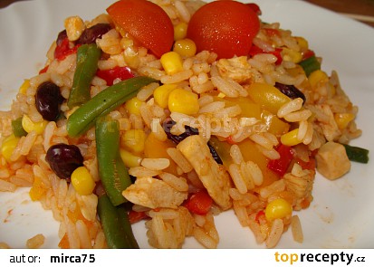 Kuřecí  kousky s rýží a zeleninou