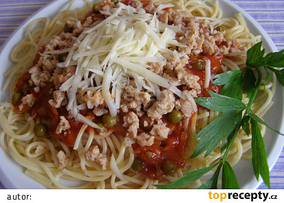 Špagety se sójovým masem