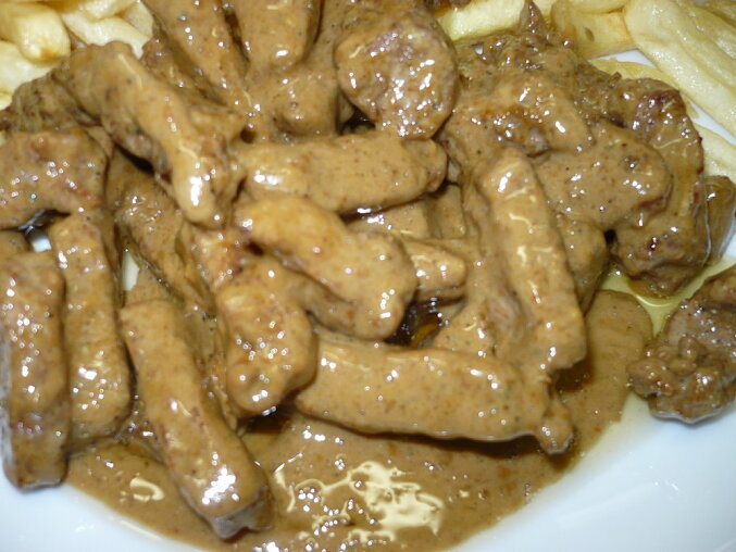 Hovězí nudličky s Nivou