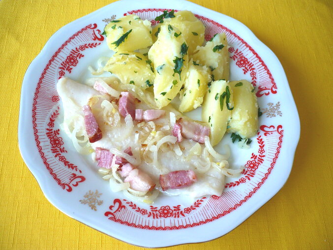 Platýs na slanině