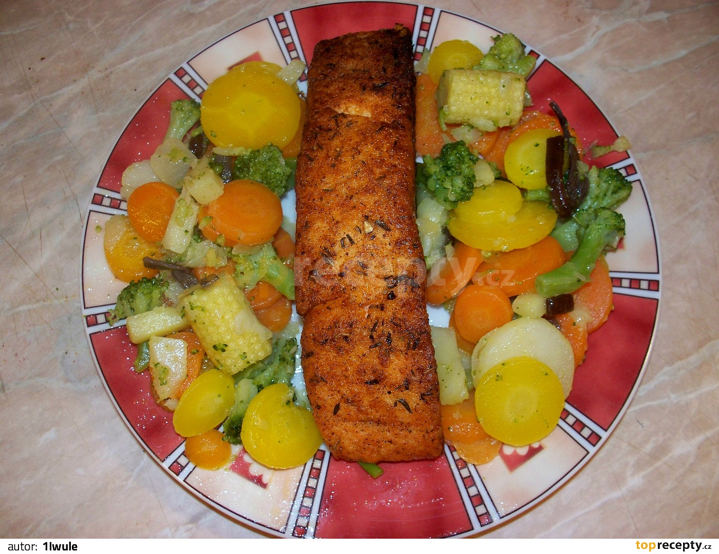 Losos se zeleninou recept - TopRecepty.cz
