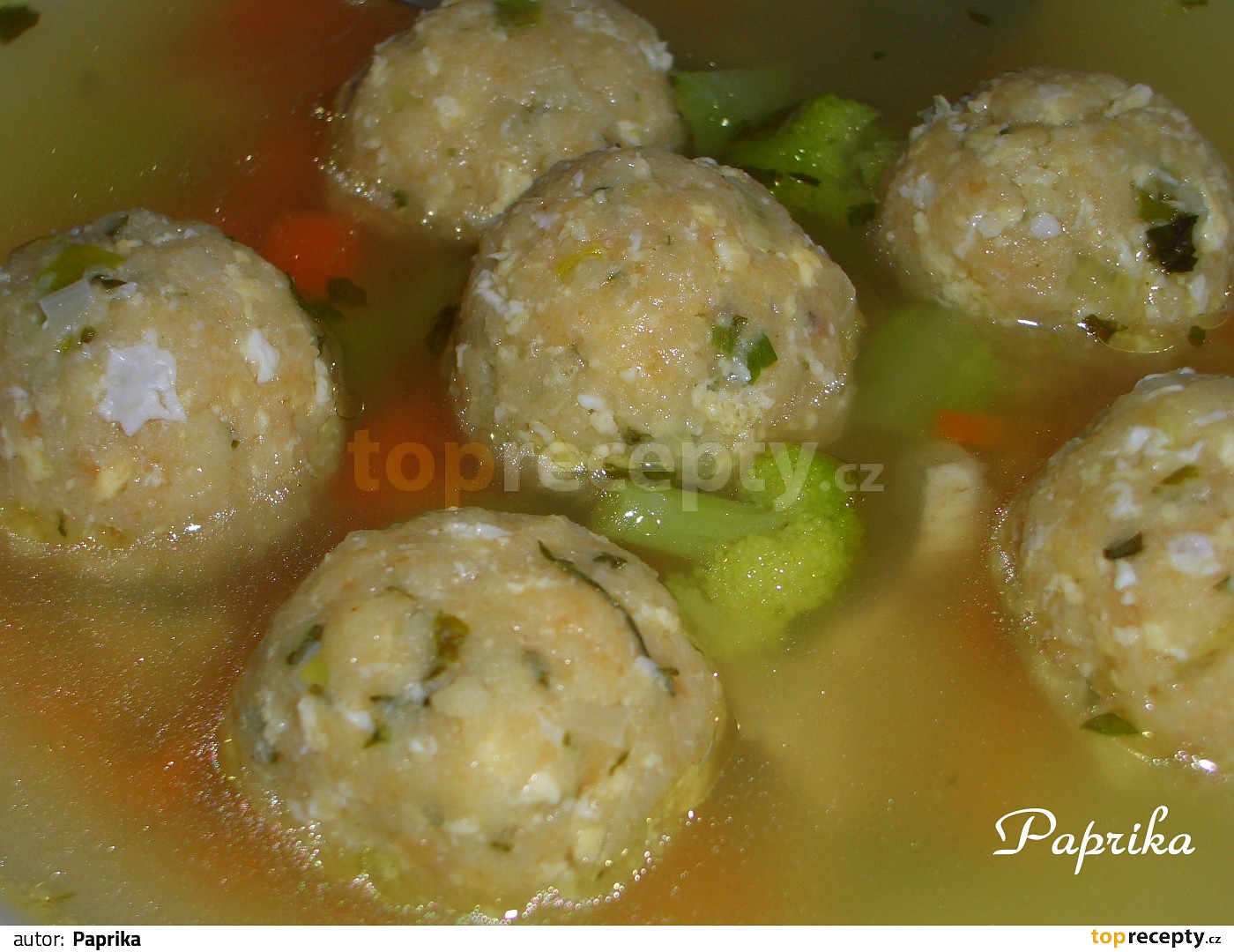 Knedlíčky do polévky z míchaných vajíček recept TopRecepty.cz