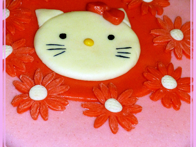 Růžový dort Hallo Kitty