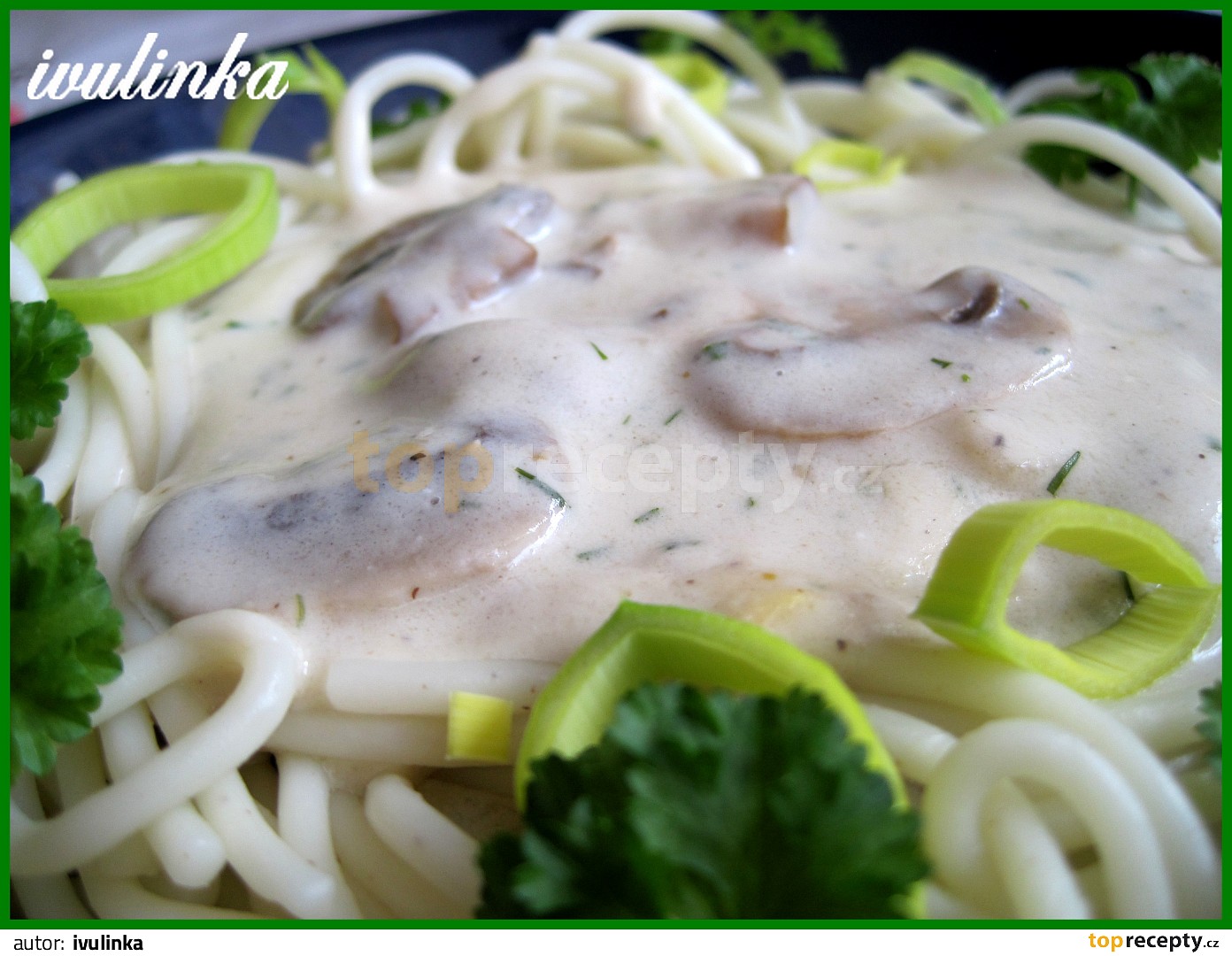 Žampionová omáčka k těstovinám recept TopRecepty.cz