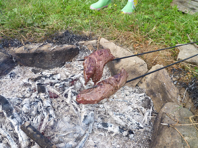 Jak udělat maso na ohni?