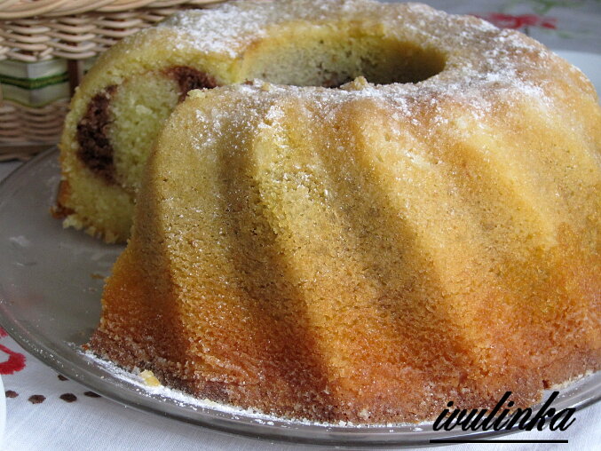 Mramorová bábovka (hrnková)