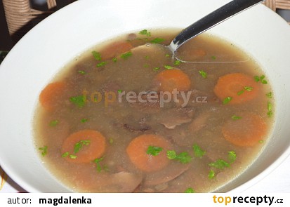 Čočkovo houbová polévka