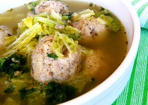Ovarová polévka s kapustou a knedlíčky z prejtu