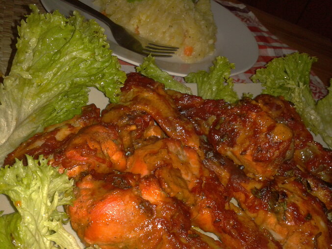 Ostřejší kuřecí křidélka a paličky se zázvorovo -Tandoori marinádou