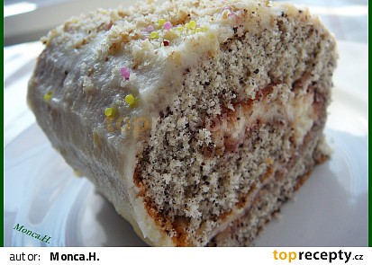 Maková roláda s tvarohovou náplní