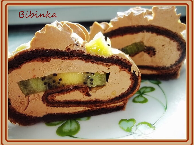 Kiwi čoko-roláda