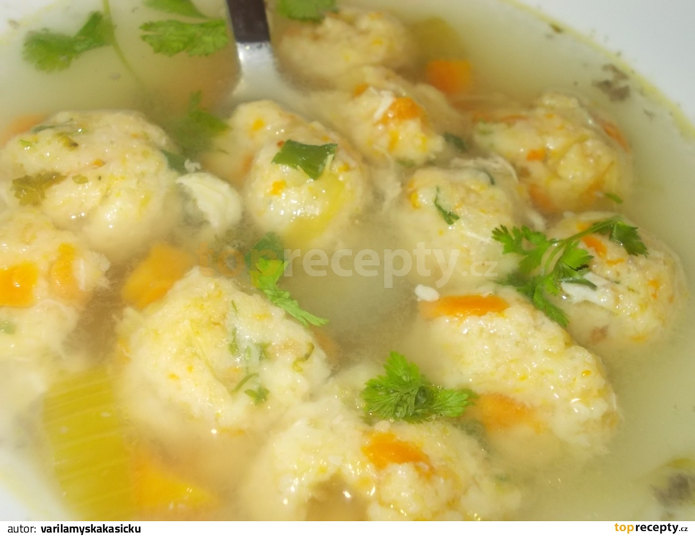 Jemné řapíkato mrkvové knedlíčky do polévky recept TopRecepty.cz