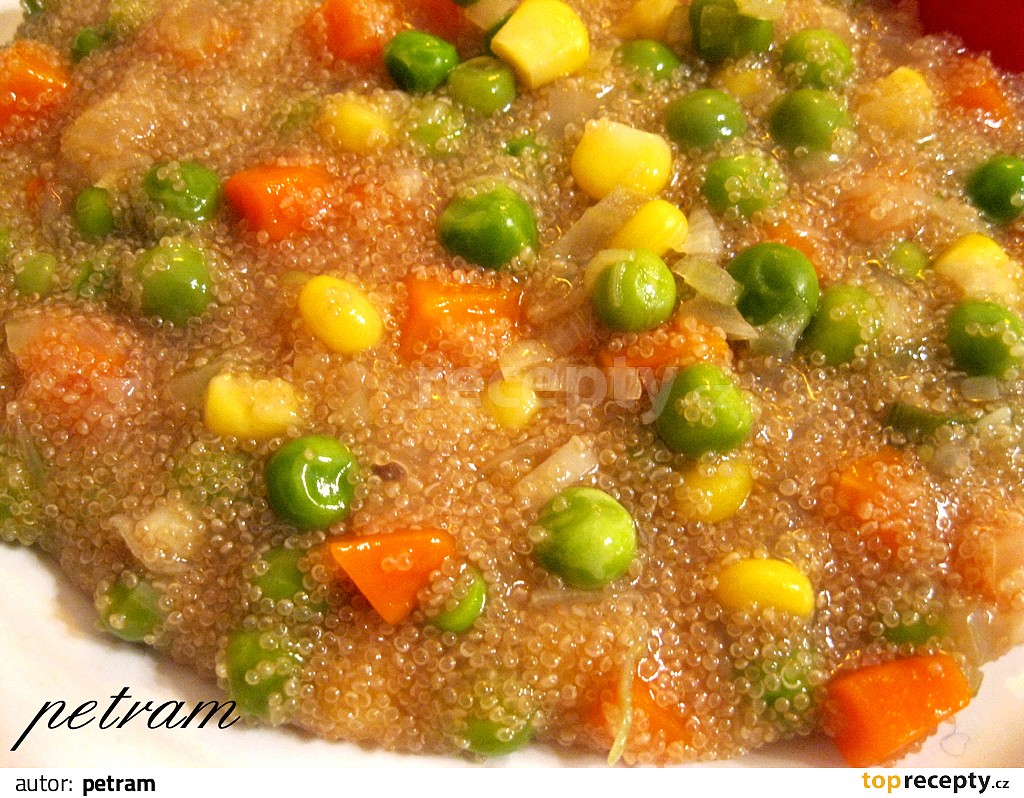 Amarant se zeleninou na způsob rizota recept TopRecepty.cz