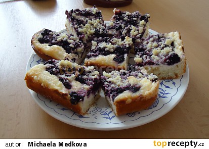 Borůvkový koláč s tvarohem