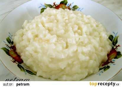 Rýžová kaše s pudinkem bez lepku a mléka