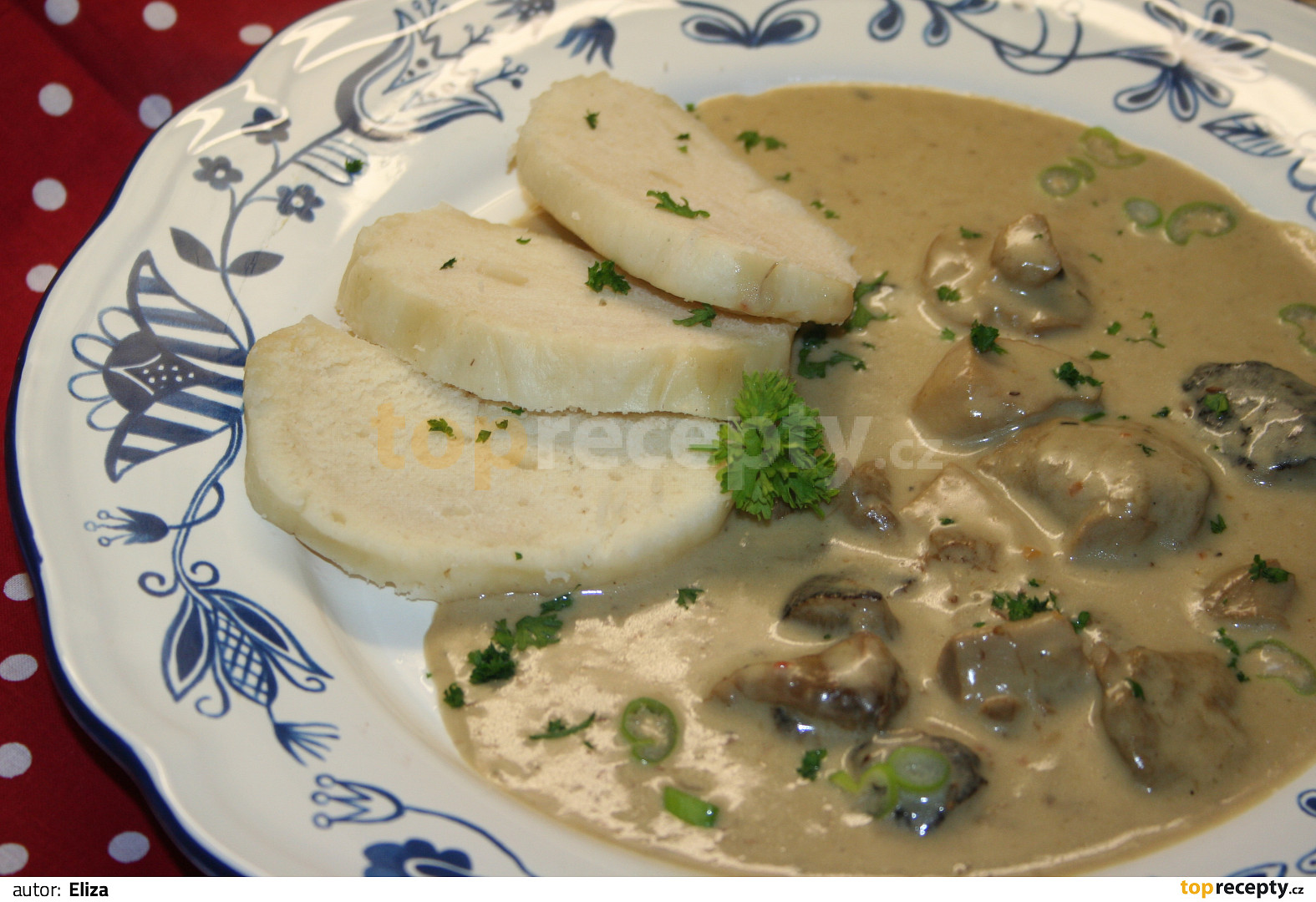 Žampionová omáčka smetanová recept TopRecepty.cz