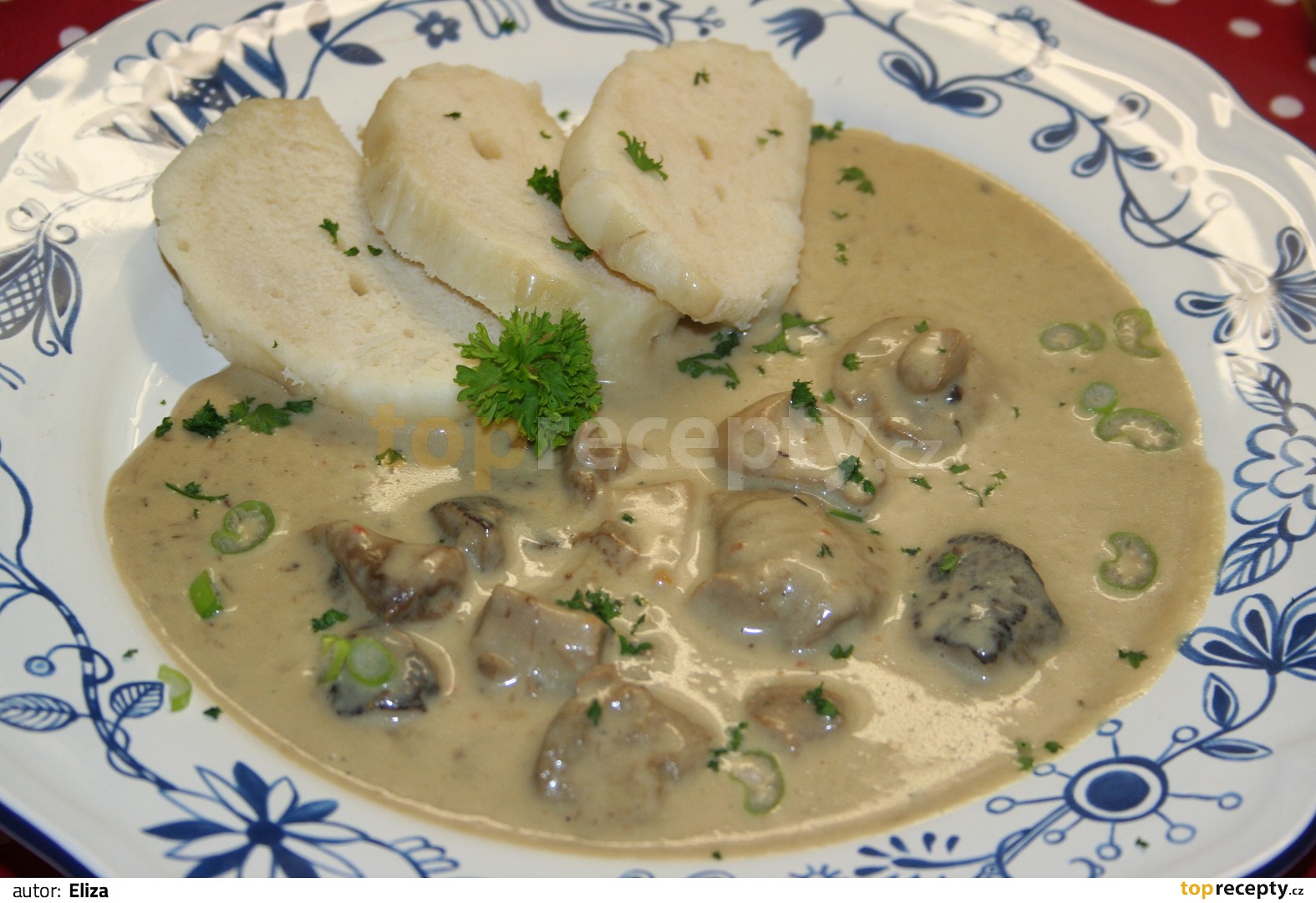 Žampionová omáčka smetanová recept TopRecepty.cz