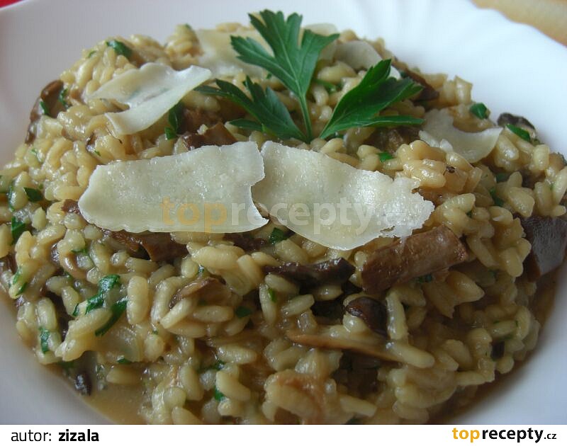 Hříbkové risotto (Risotto ai fungi porcini) recept TopRecepty.cz