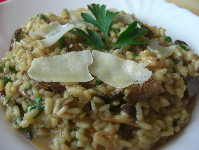 Hříbkové rizoto (Risotto ai fungi porcini)