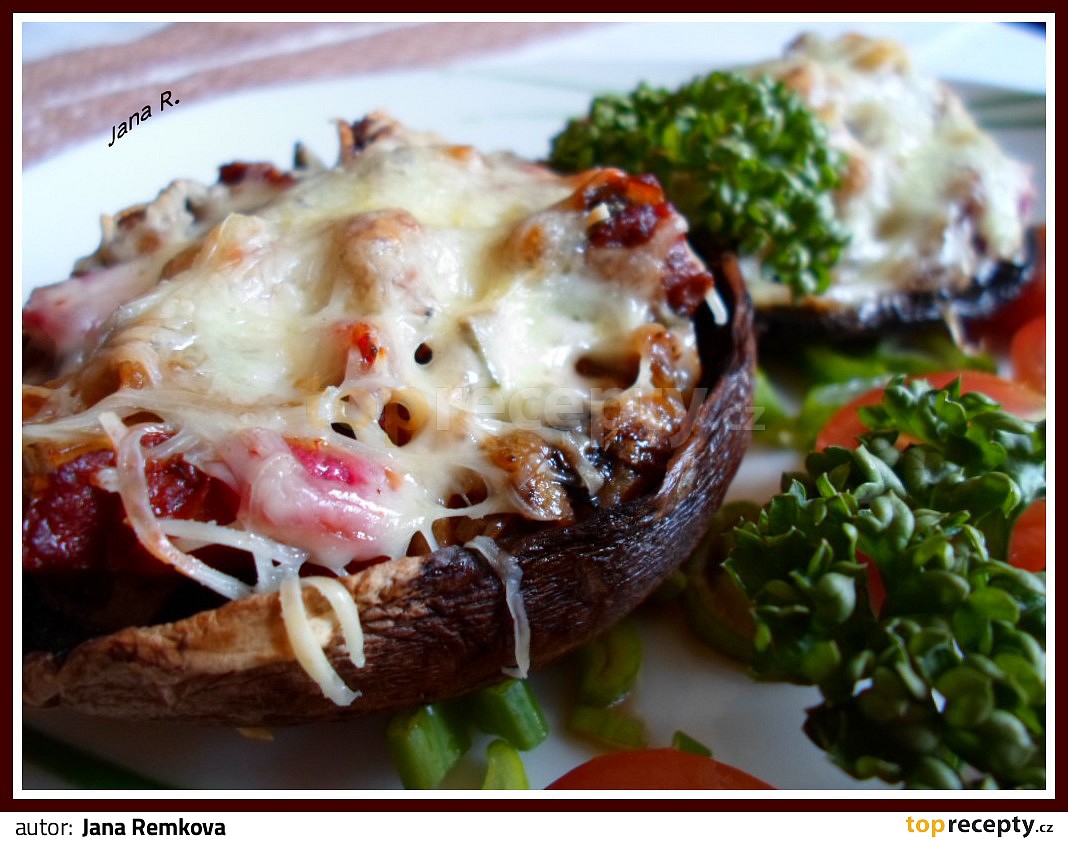 Plněné portobello recept TopRecepty.cz