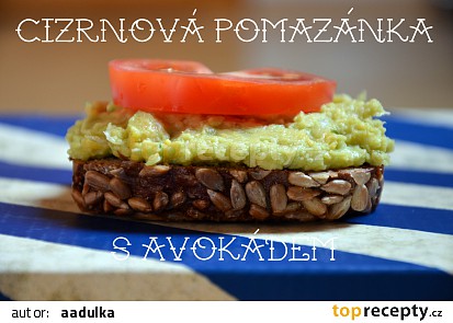 Cizrnová pomazánka s avokádem