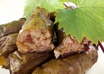 Vinné listy s  pestrou nádivkou