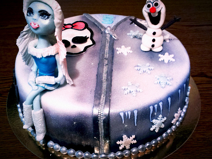 2 In 1 - Dvě pohádky v jednom dortu - Monster High a Frozen