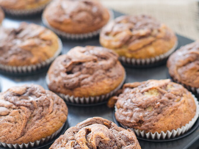 Banánové muffiny s nutellou