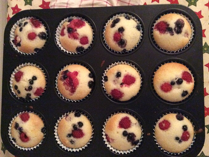 Muffiny s lesním ovocem
