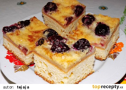Koláč s vanilkovou drobenkou