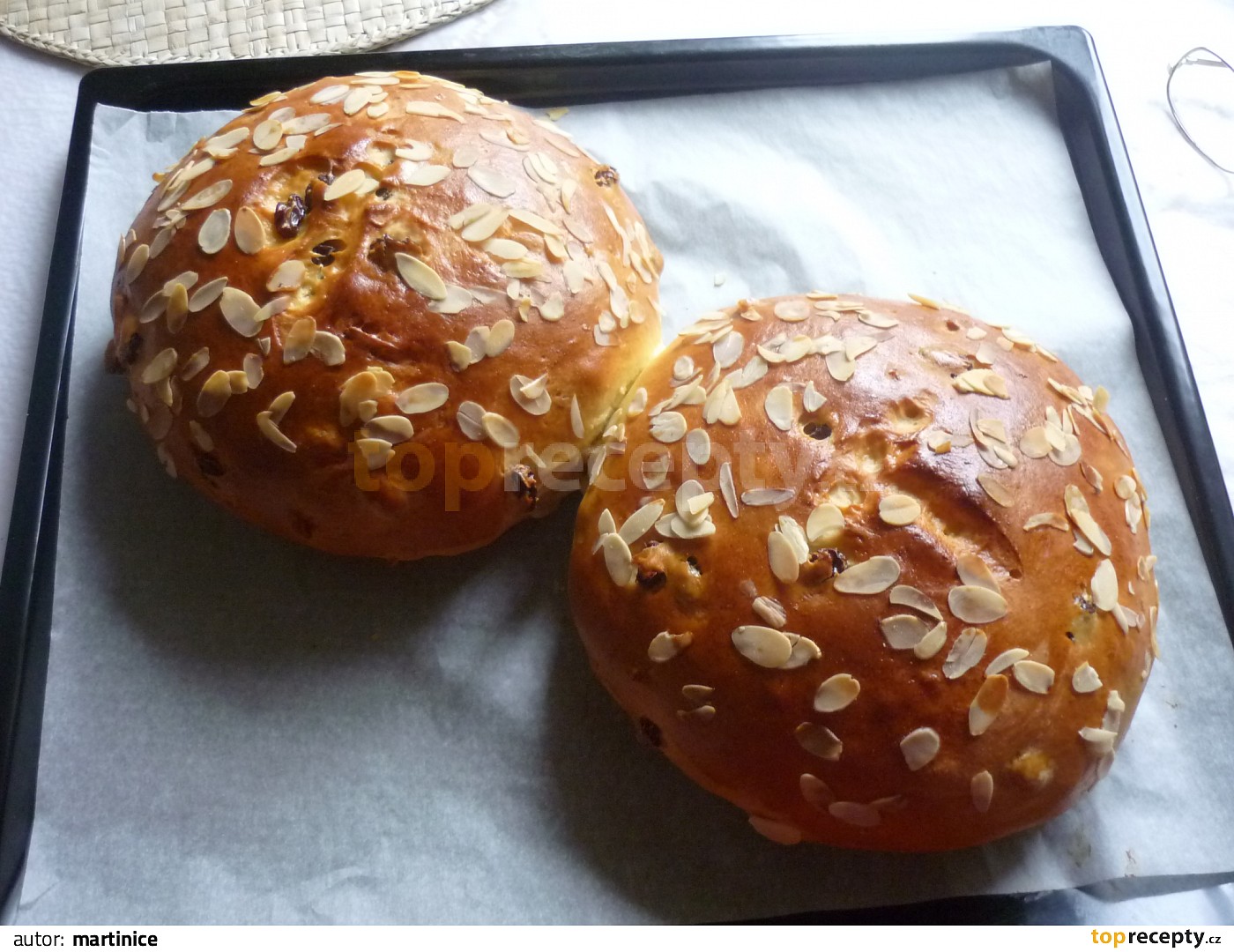 Máslový mazanec recept TopRecepty.cz