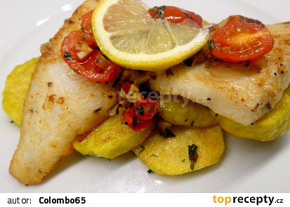 Halibut s teplou zeleninou