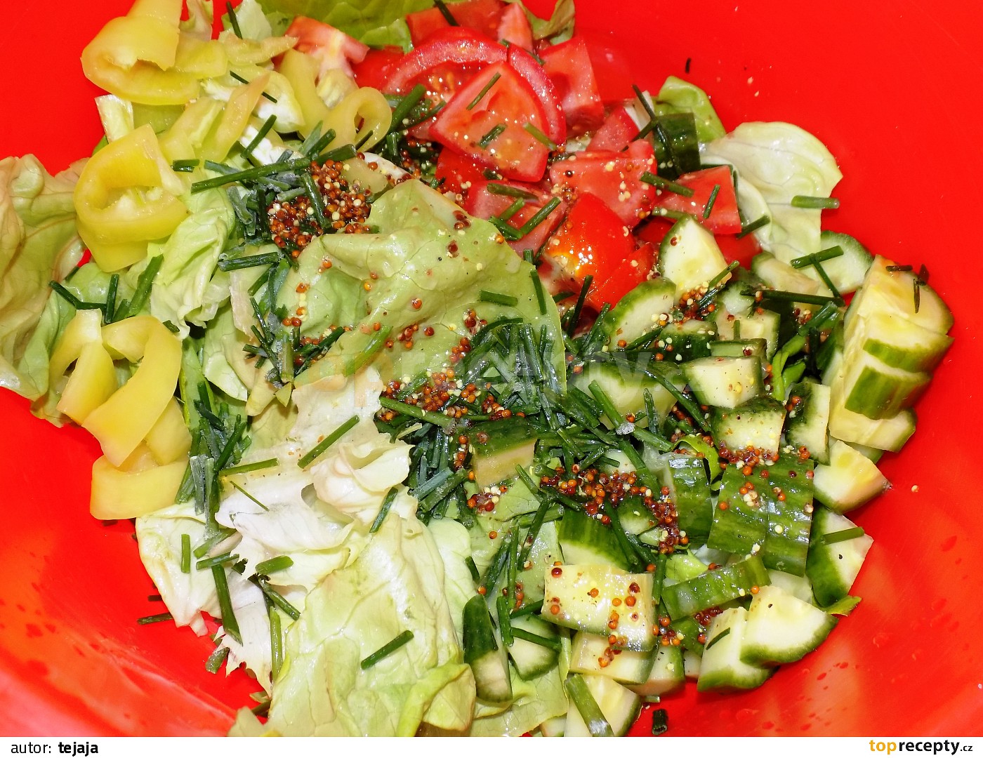 Zeleninový salát s tofu chilli recept TopRecepty.cz