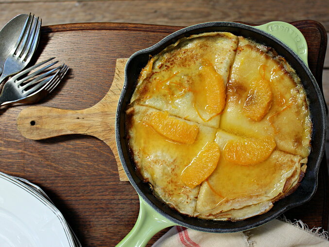 Flambované palačinky (Crêpes Suzette)