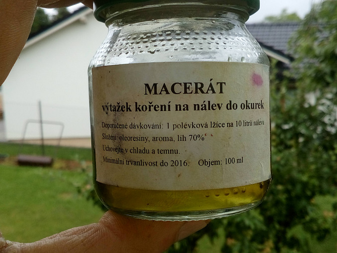 Macerat Na Okurky (okurkového macerátu, jako osvěžující) Macerat Na Okurky