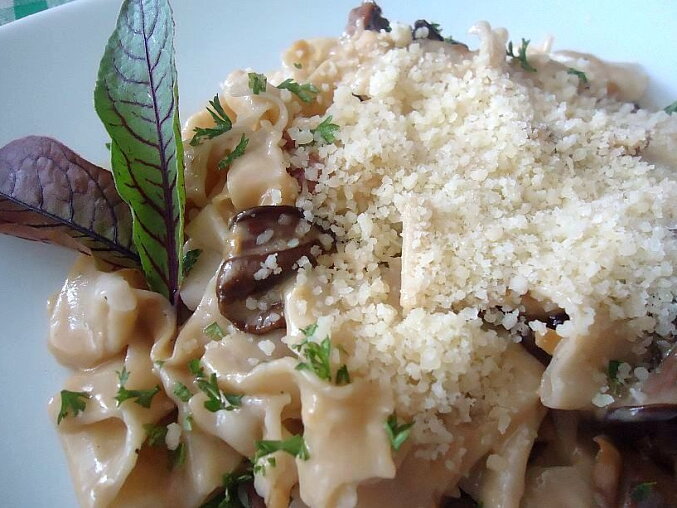 Pappardelle s hříbkovo-smetanovou omáčkou