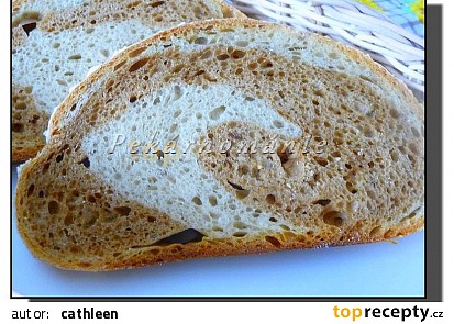 Dvojbarevný 1-2-3 chleba