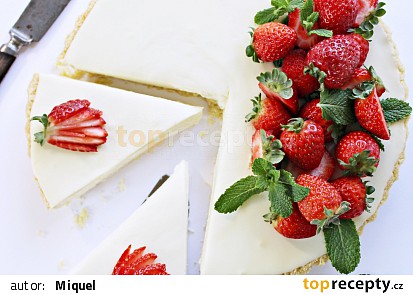 Krémový koláč z bílé čokolády a mascarpone