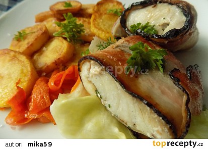 Slaninové balíčky z tresky tmavé