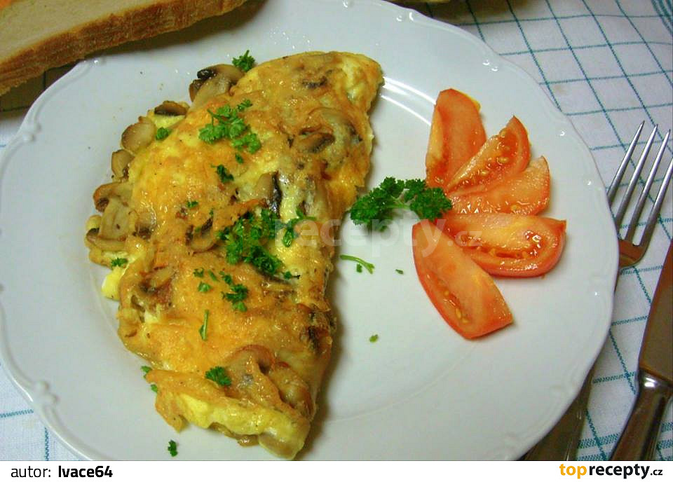 Rychlá vaječná omeleta se žampiony recept TopRecepty.cz