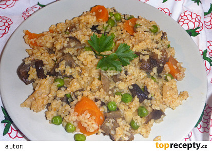 Bulgur s václavkami a zeleninou