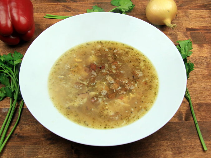 Česneková polévka - sváteční